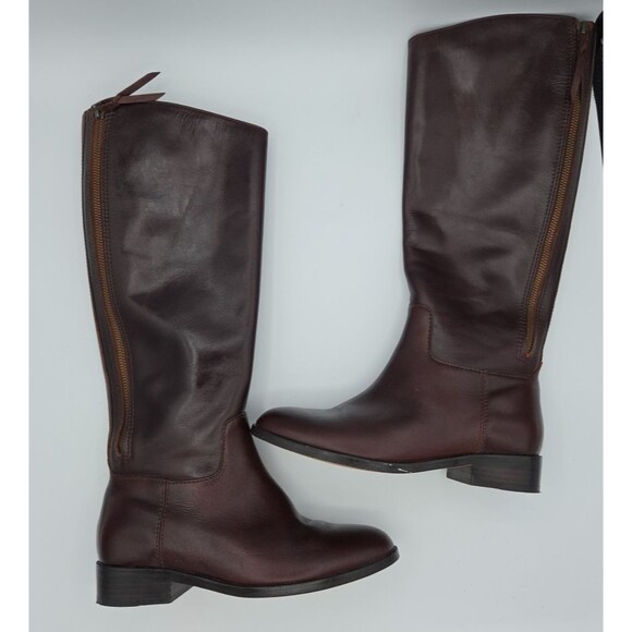 Cole Haan Grand OS Brown Leather Arlington Riding Boots Women's 6.5B tall zip up - Picture 6 of 8